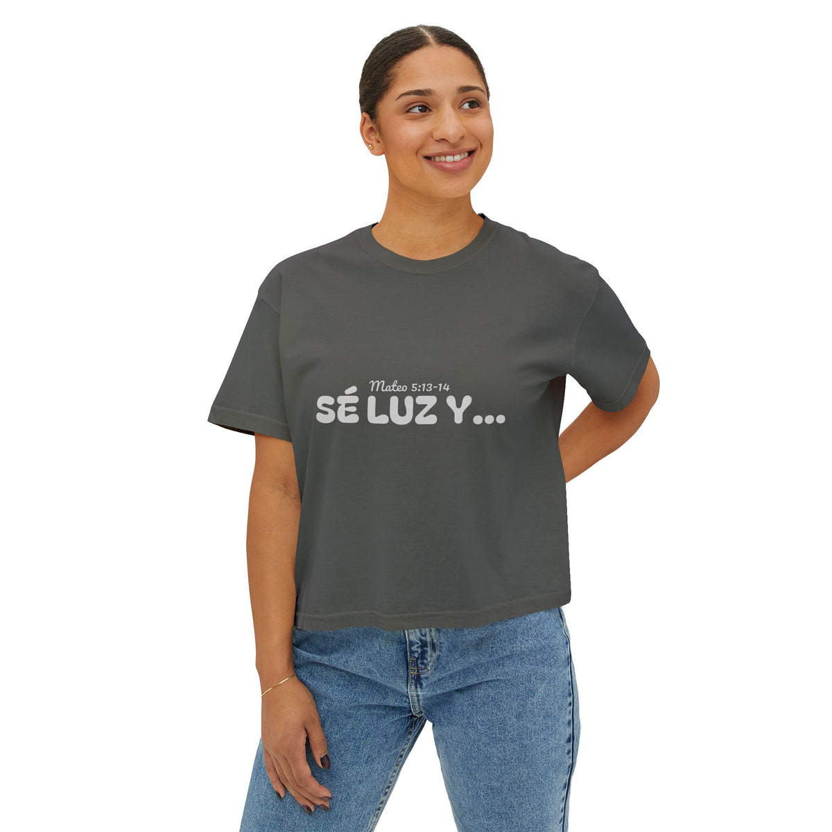 Women's Boxy Tee - 'Sé Luz y Sal'