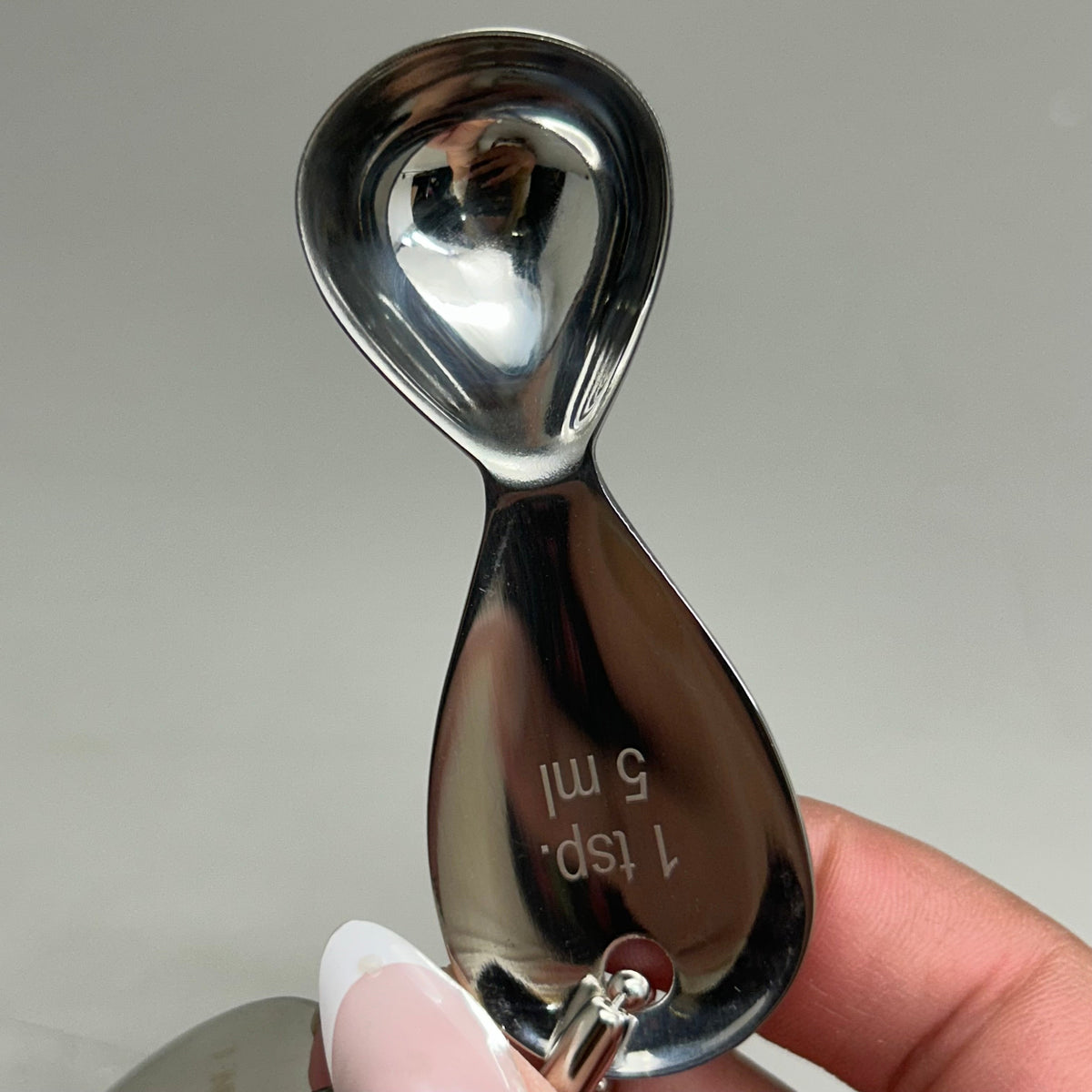RSVP Teardrop Oval Stainless Steel Measuring Spoon Set (5-Piece)