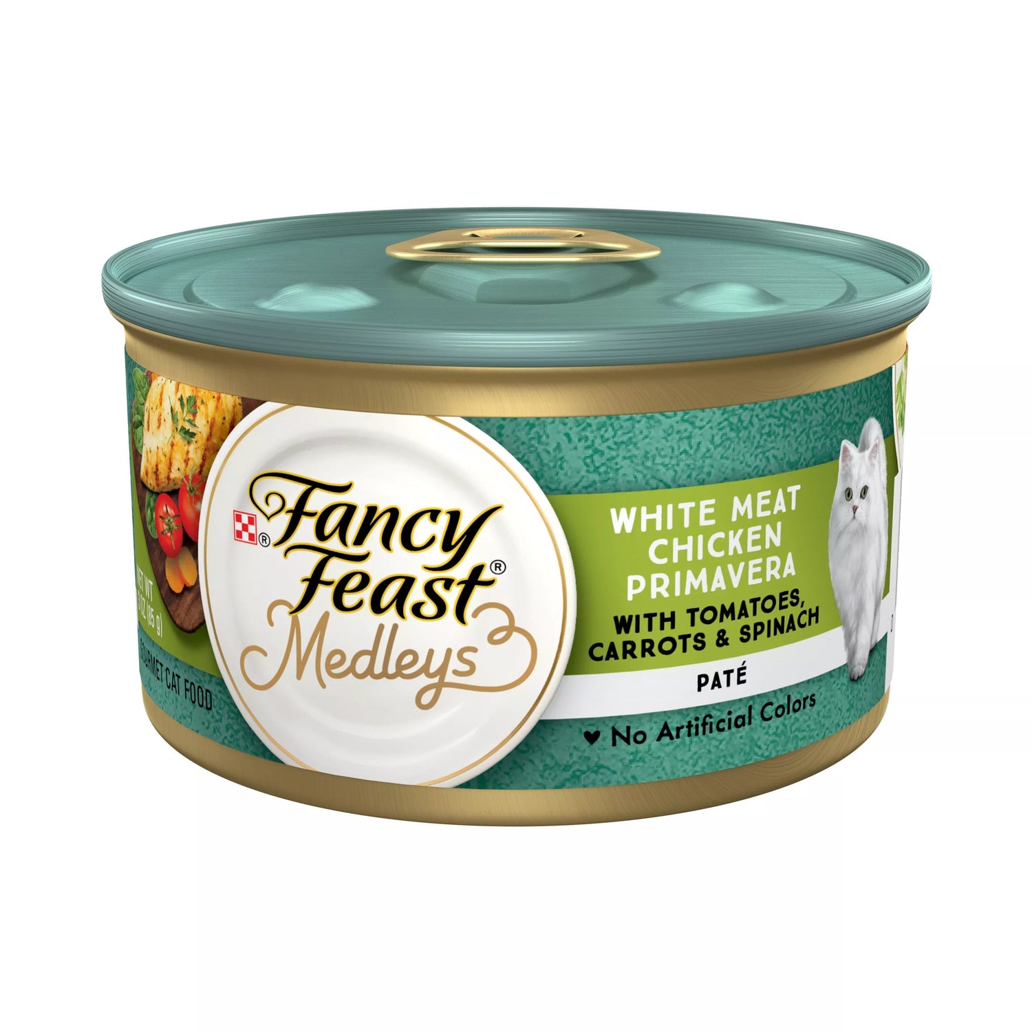 Fancy Feast Medleys Paté de Pollo de Carne Blanca Primavera (3oz)