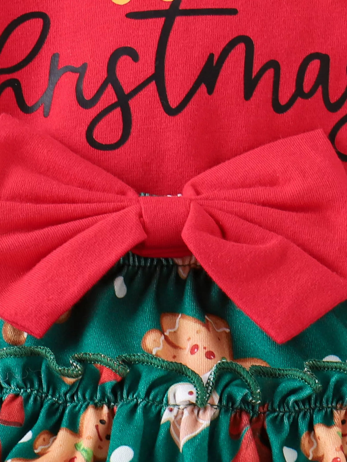 Conjunto de niña con volantes My First Christmas