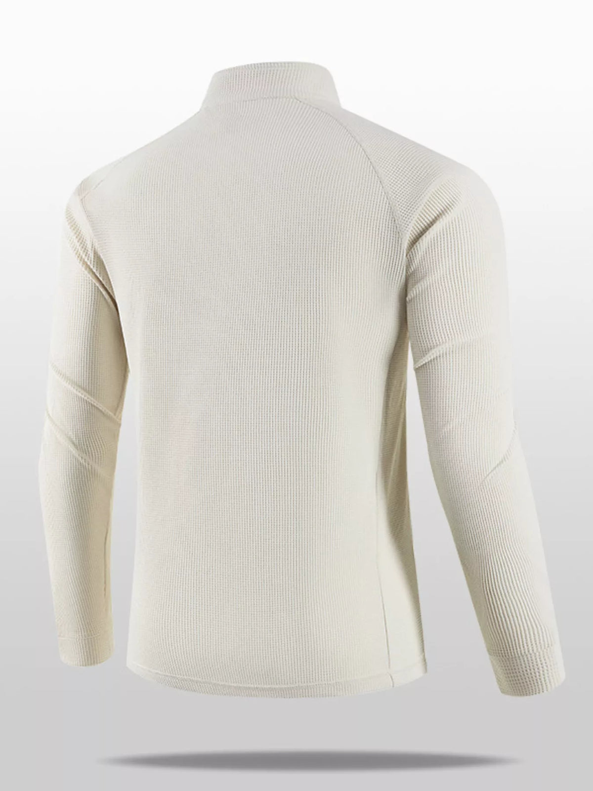 Men's Plus Size Quarter Zip Long Sleeve Top