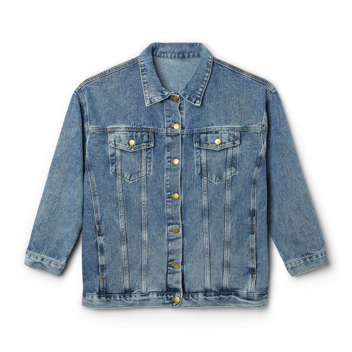 Women's Denim Jacket — "Su amor es mi armadura"