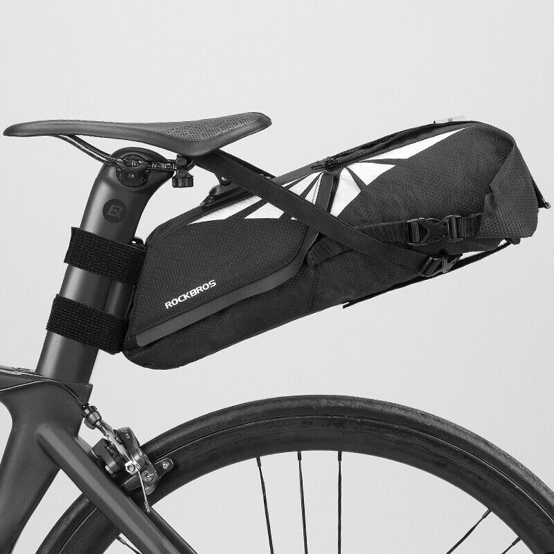 Bolsa para sillín de bicicleta ROCKBROS, plegable, 8 l, impermeable, para la parte trasera 