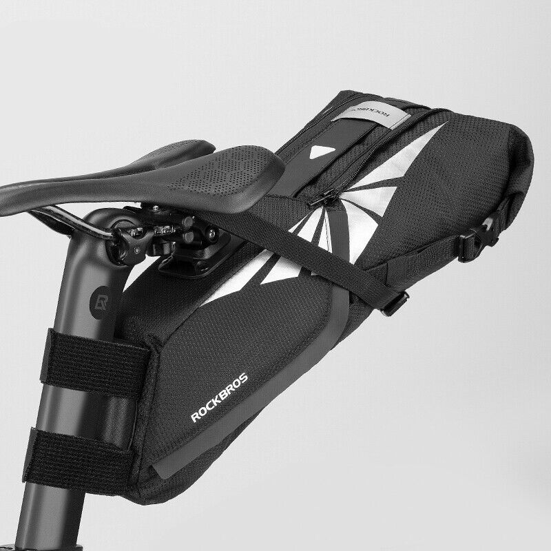Bolsa para sillín de bicicleta ROCKBROS, plegable, 8 l, impermeable, para la parte trasera 