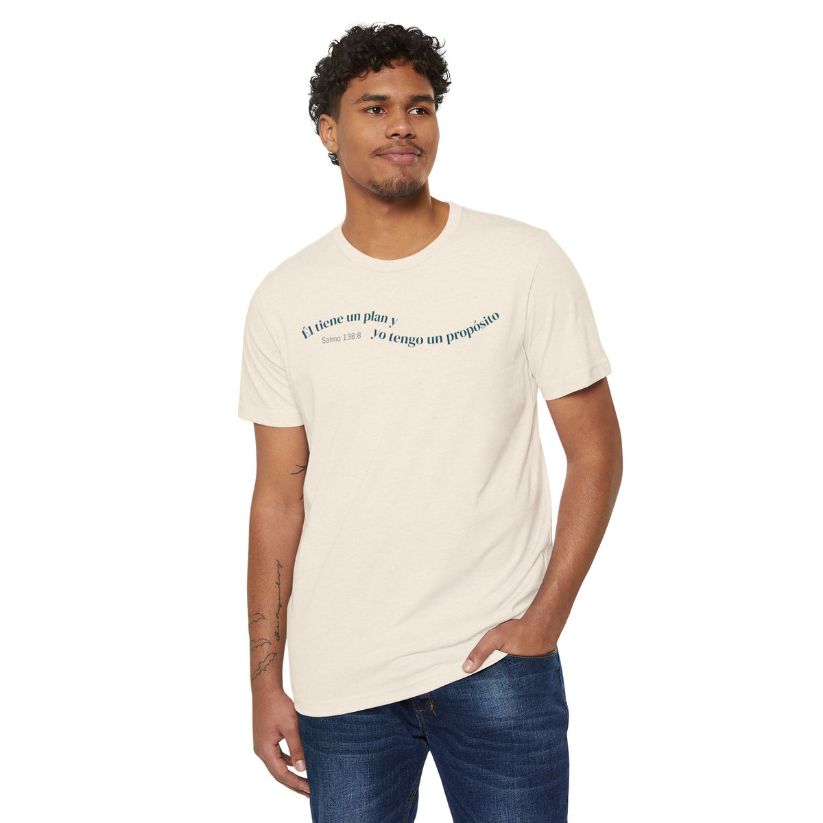 Eco T-Shirt — "Él tiene un plan, yo tengo un propósito"