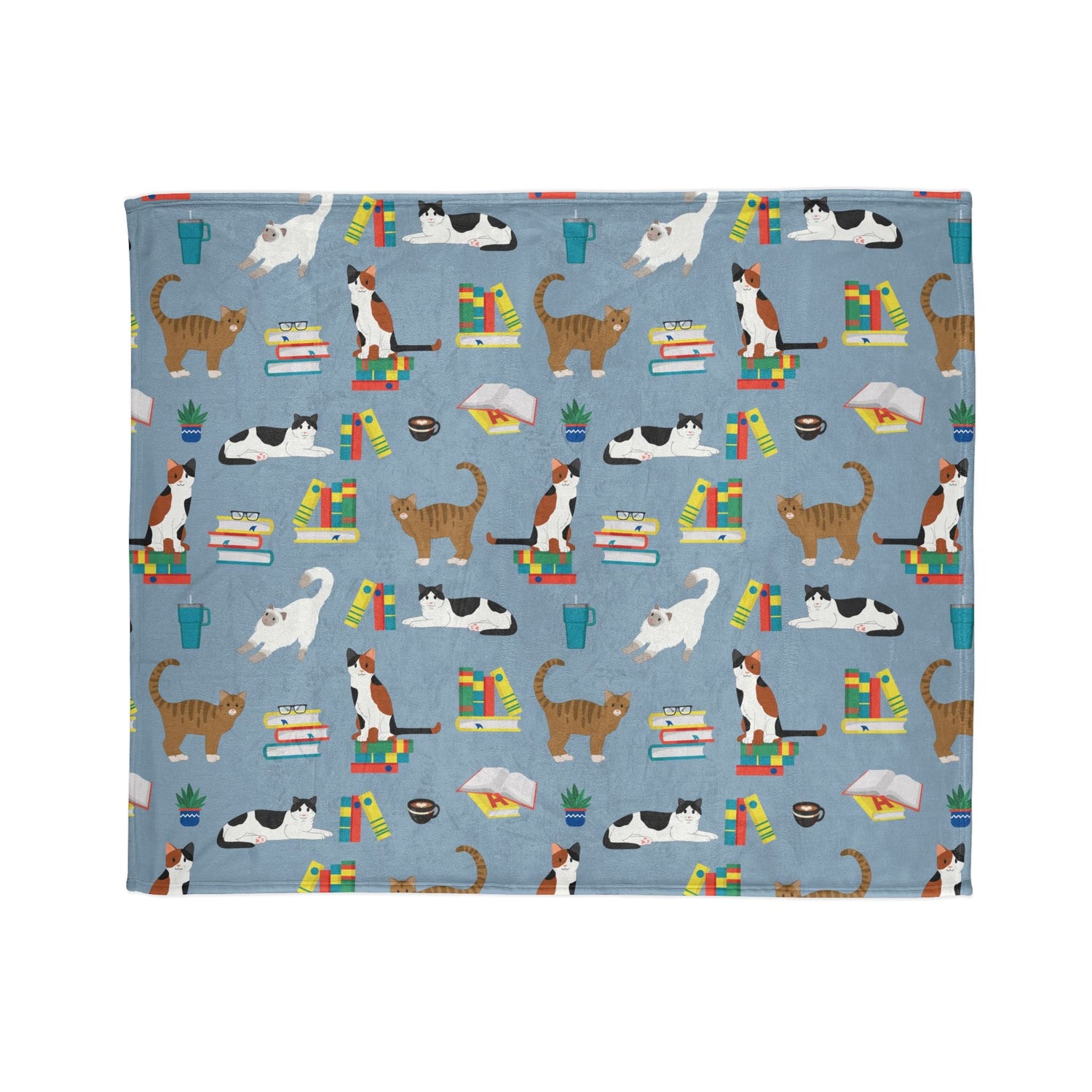 Cozy Cat Lovers Blanket The Great Catsby– Soft Cozy Throw Blanket 50"x60" size