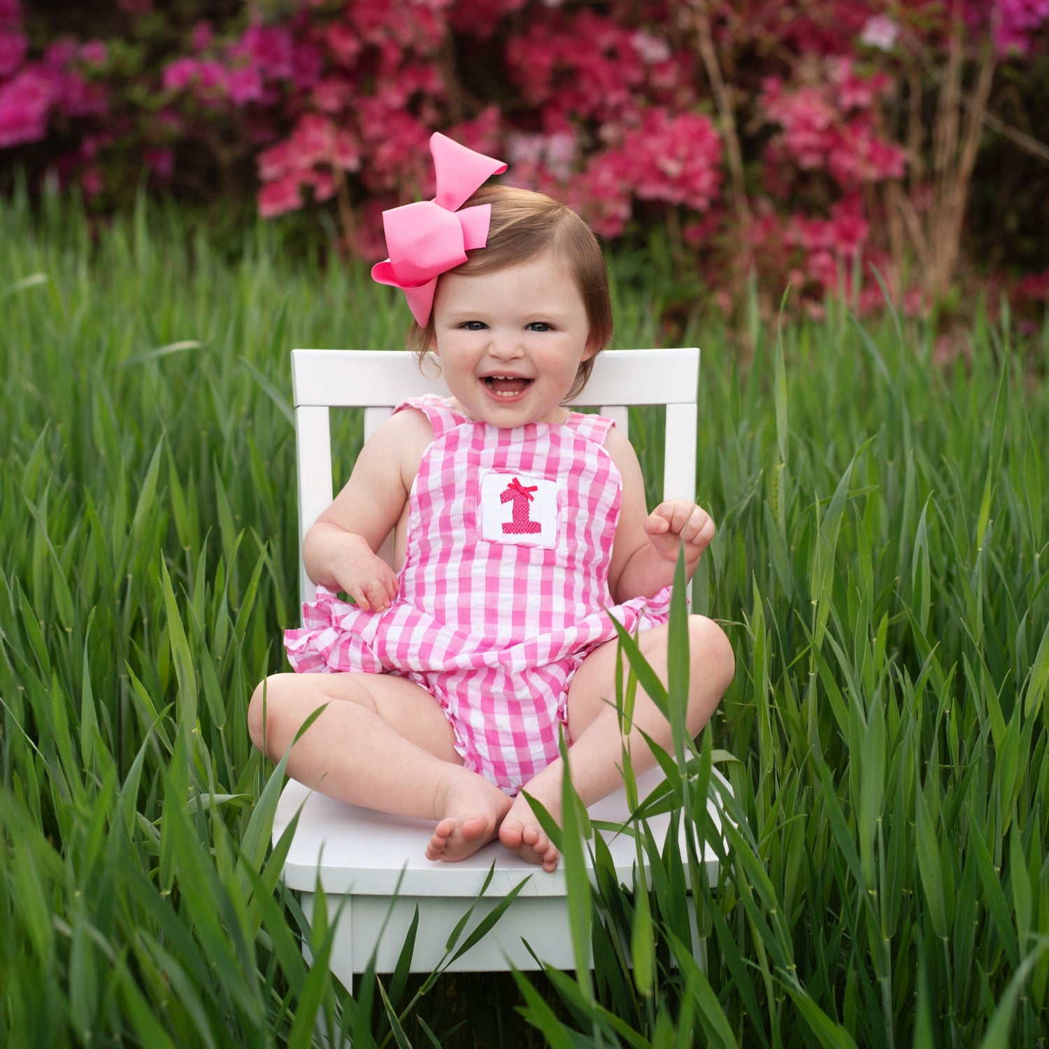 Hot Pink First Birthday Bubble