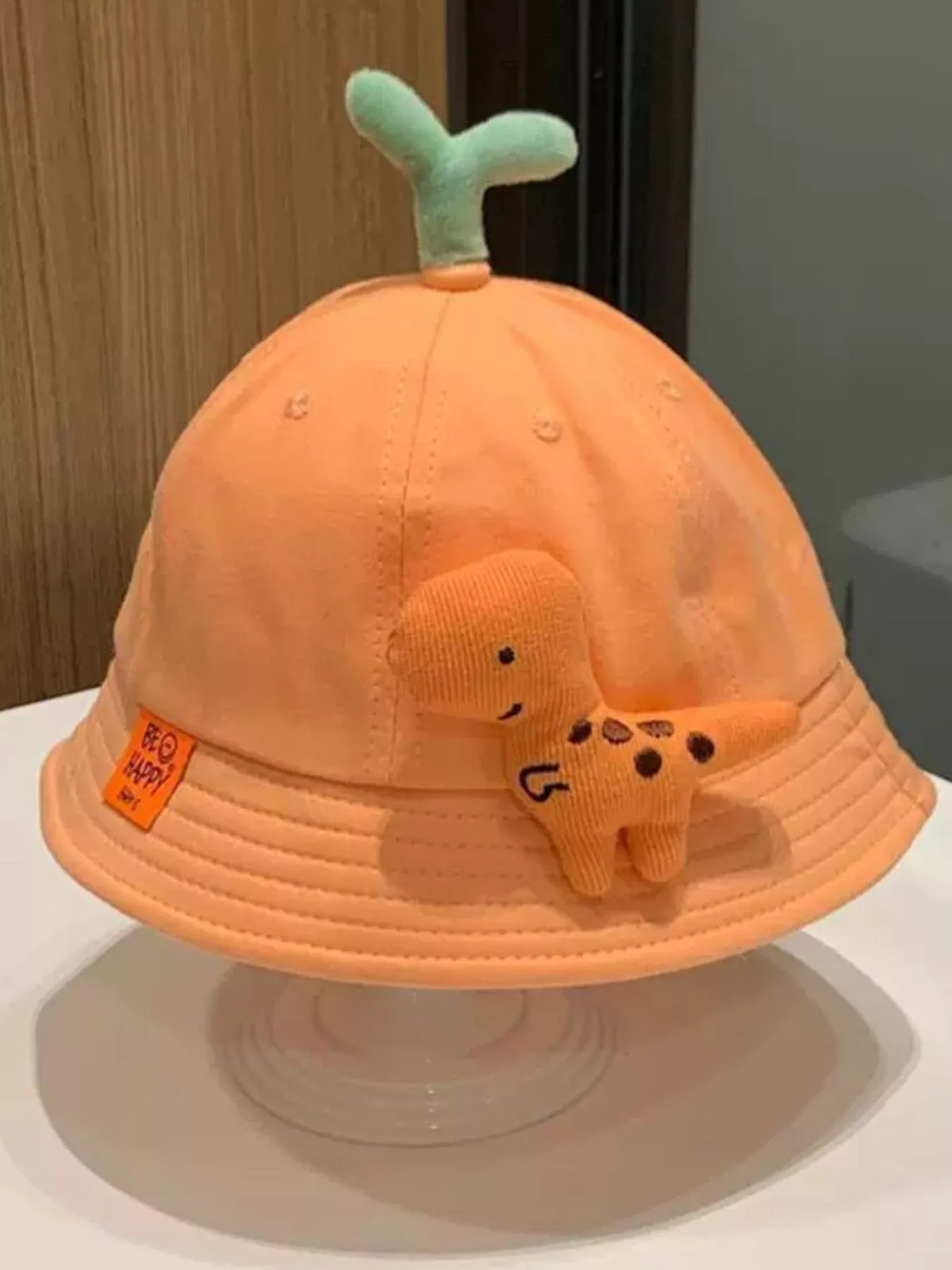 Sombrero de cubo decorativo con diseño de dinosaurios y brotes para niños