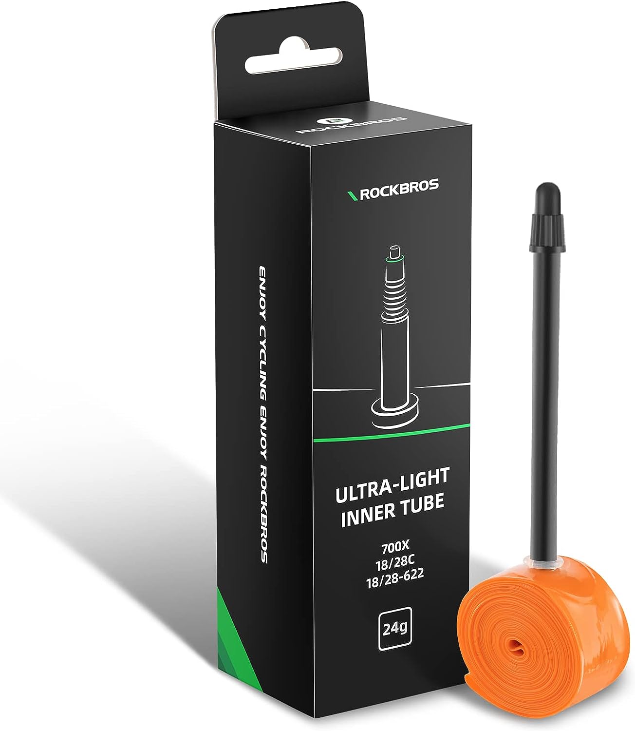Cámara de aire para bicicleta ROCKBROS, válvula Presta, compatible con neumáticos de 700 x 18/23/25/28/30/32 pulgadas. 