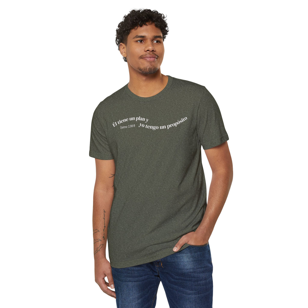 Eco T-Shirt — "Él tiene un plan, yo tengo un propósito"