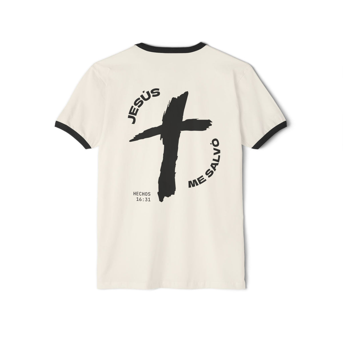 Ringer T-Shirt — "Jesús Me Salvó"