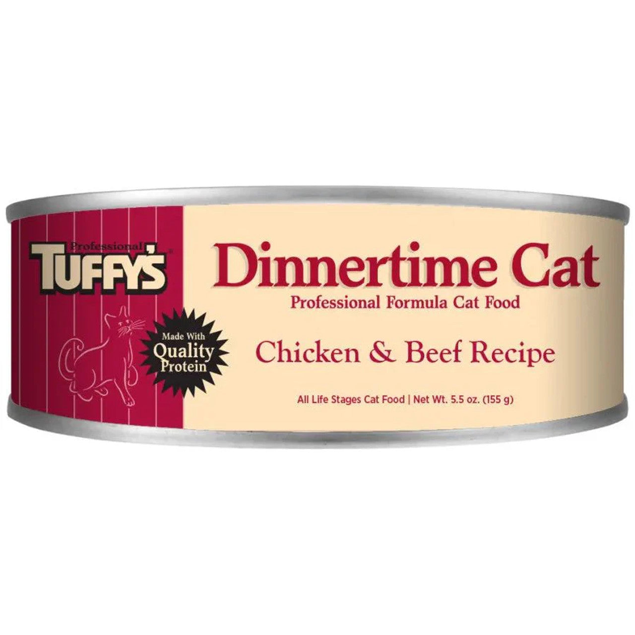 Alimento húmedo enlatado para gatos Tuffy's, pollo y carne de res (5.5oz)