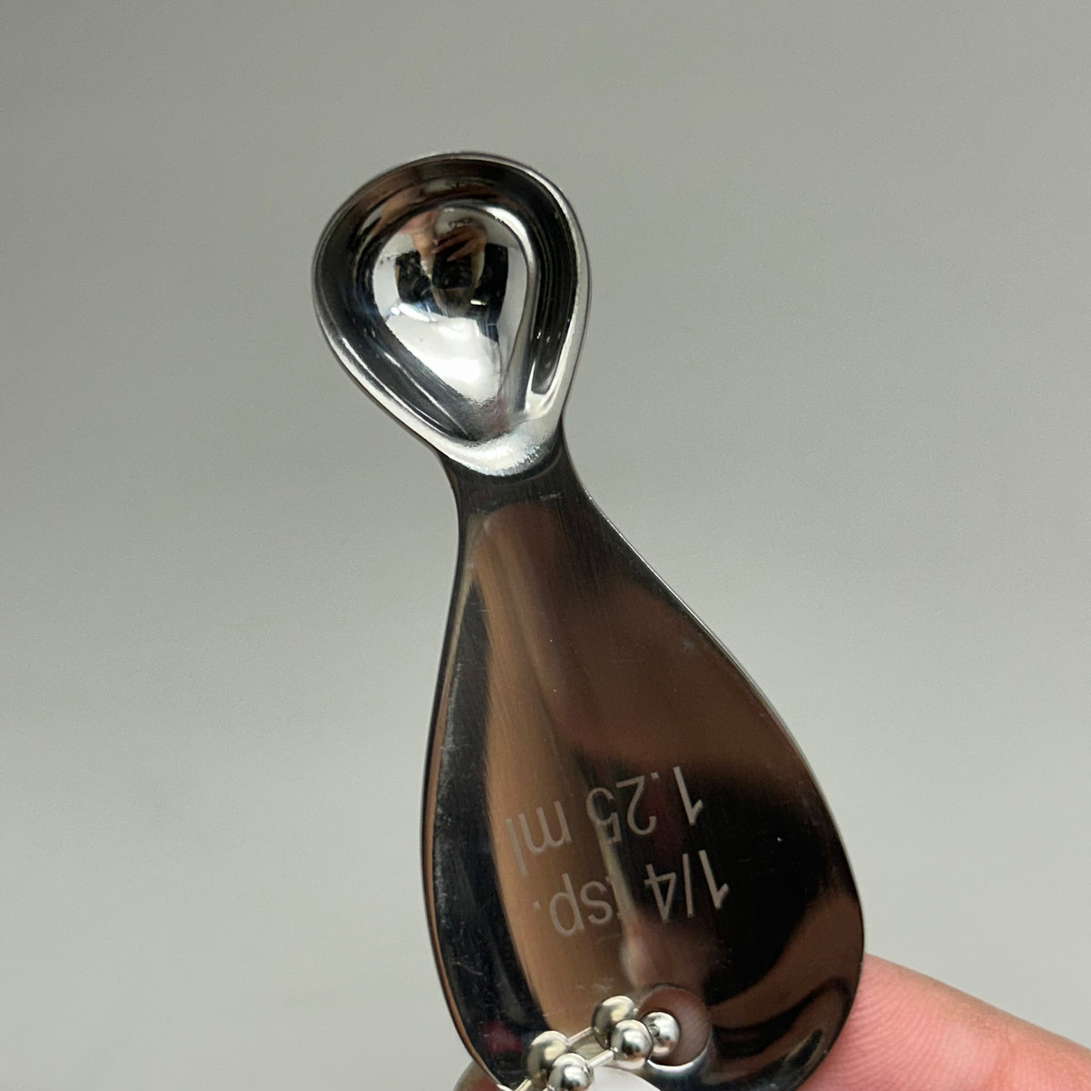RSVP Teardrop Oval Stainless Steel Measuring Spoon Set (5-Piece)