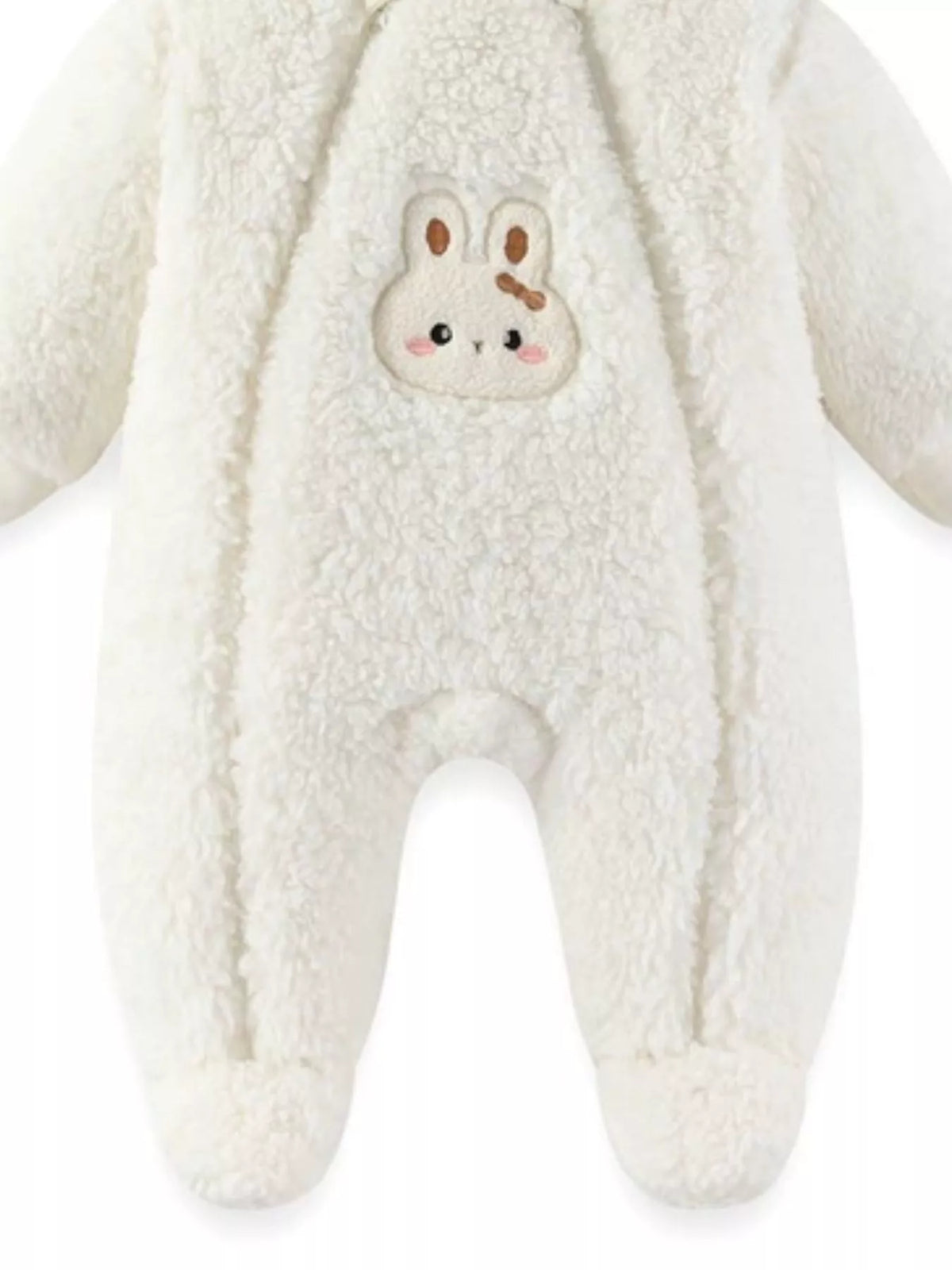 Pijama polar con capucha de conejito para bebé