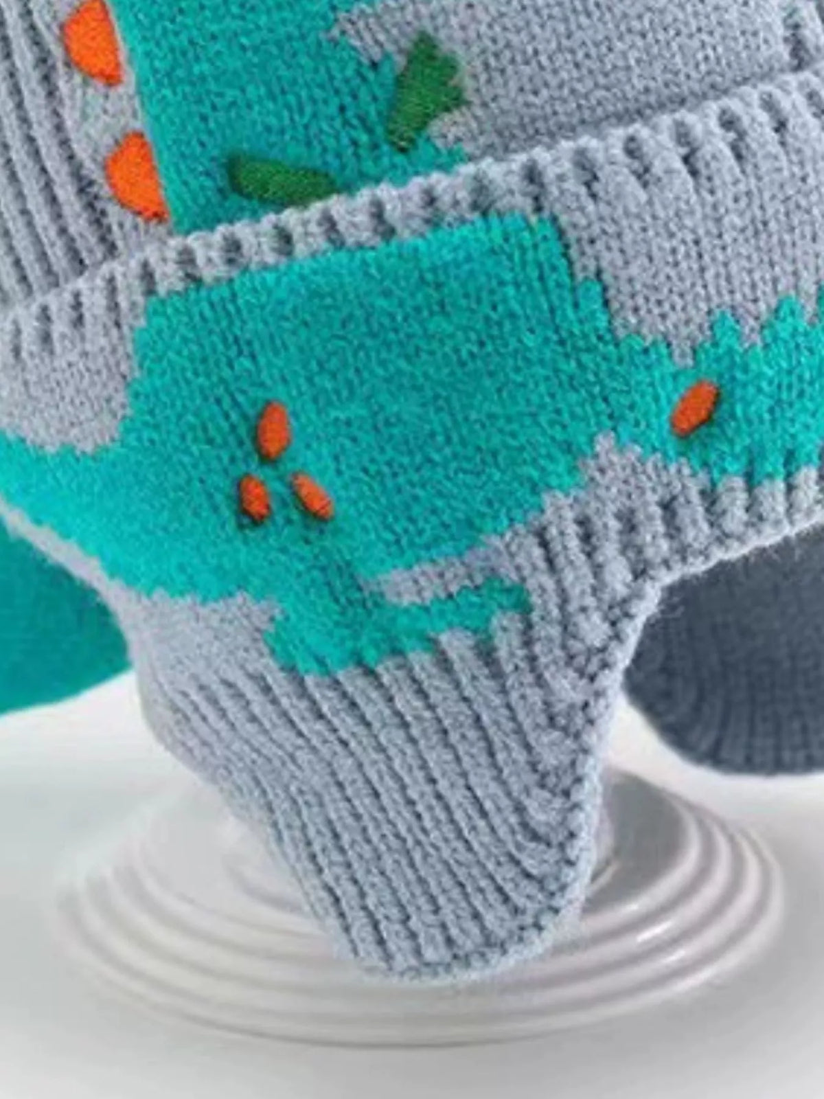 Gorro de dinosaurio de punto para niños