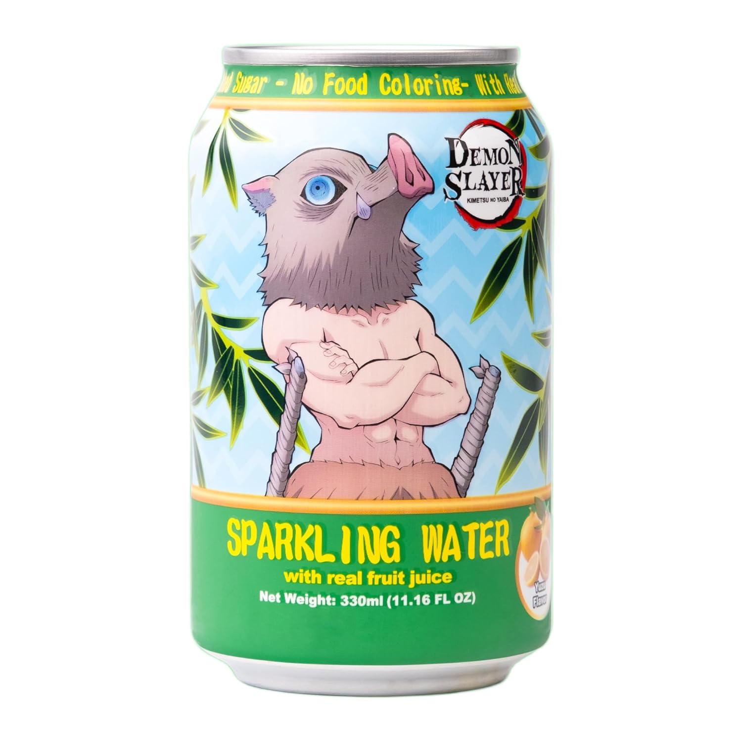 Agua con Gas Yuzu de Demon Slayer 330ml – Inosuke (1 Lata)