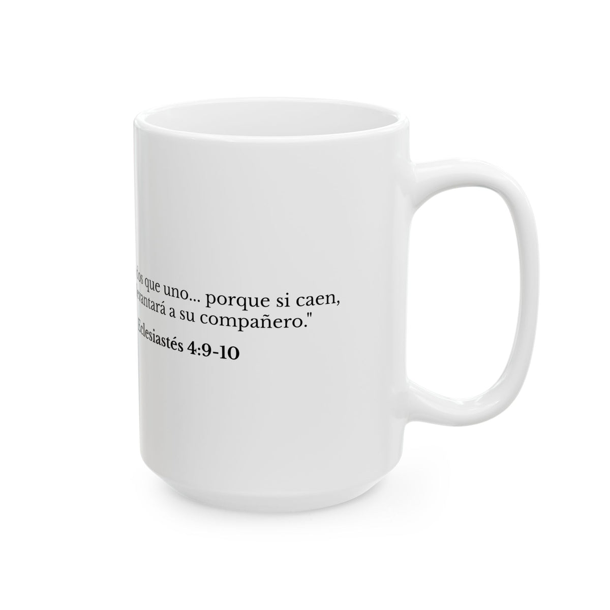 Ceramic Mug — Blessviva: "Más valen dos que uno" (Eclesiastés 4:9-10)