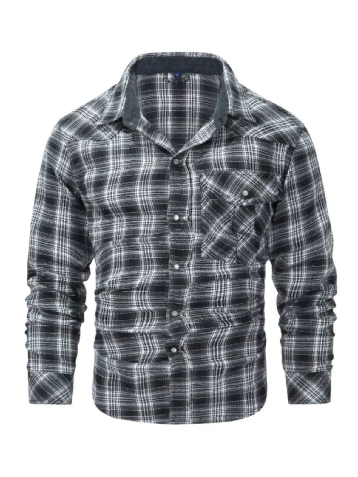 Men's Vintage Plaid Button Up Shirt