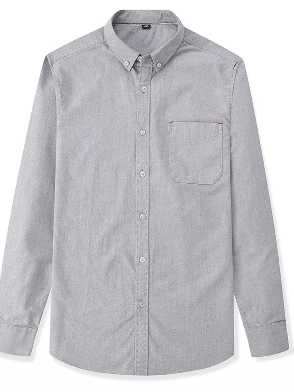 Camisa de manga larga con botones para hombre, talla grande