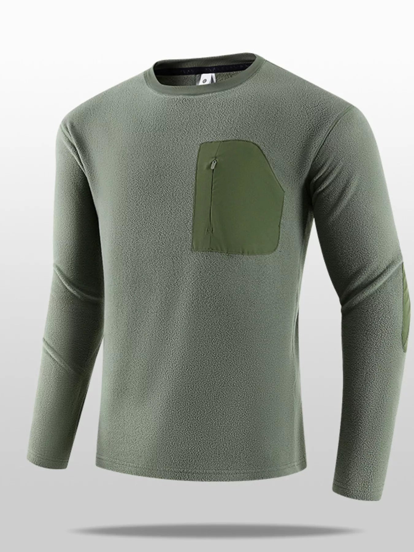 Camiseta de manga larga con bolsillo de talla grande para hombre