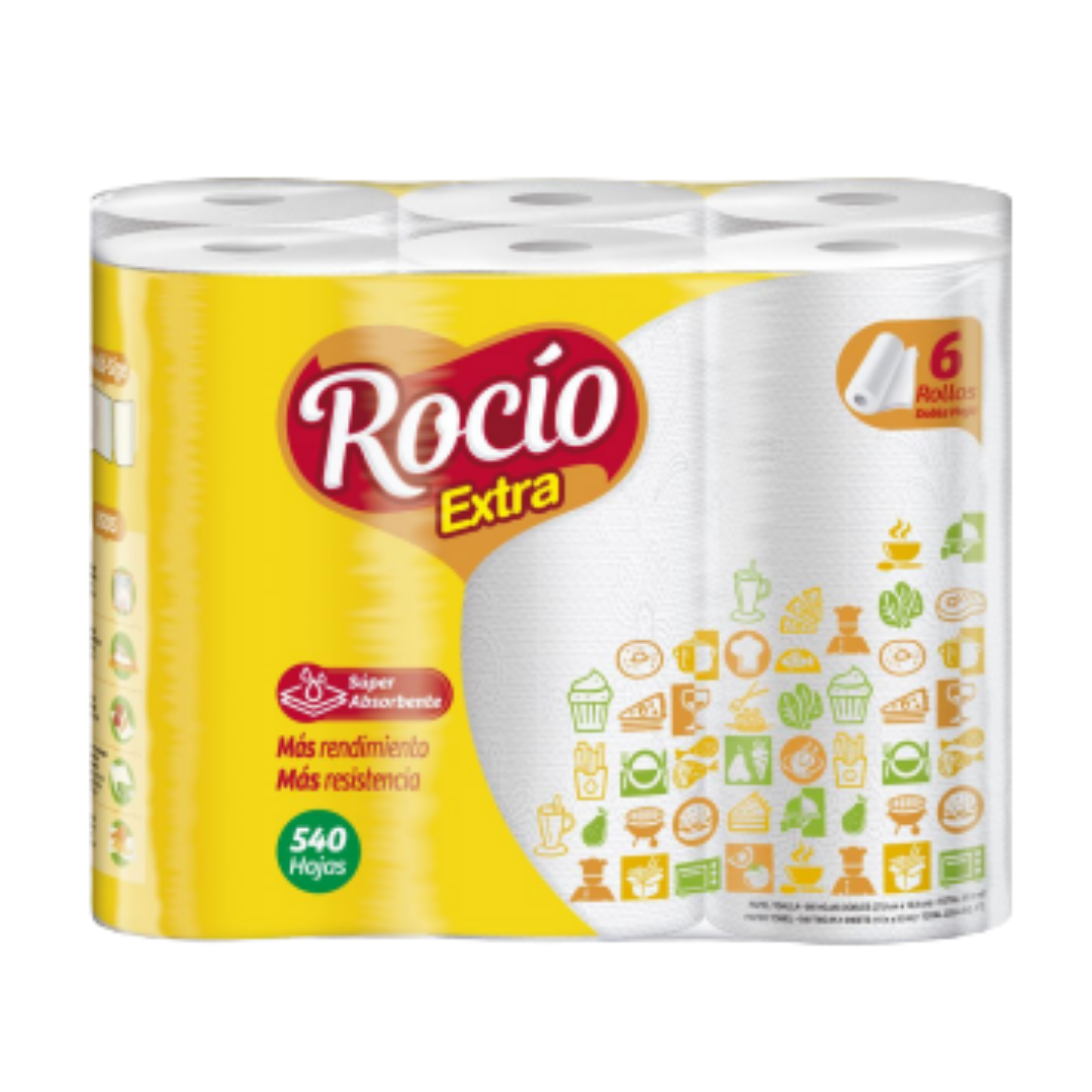 Rocío Toallas de Papel Extra 6 Rollos