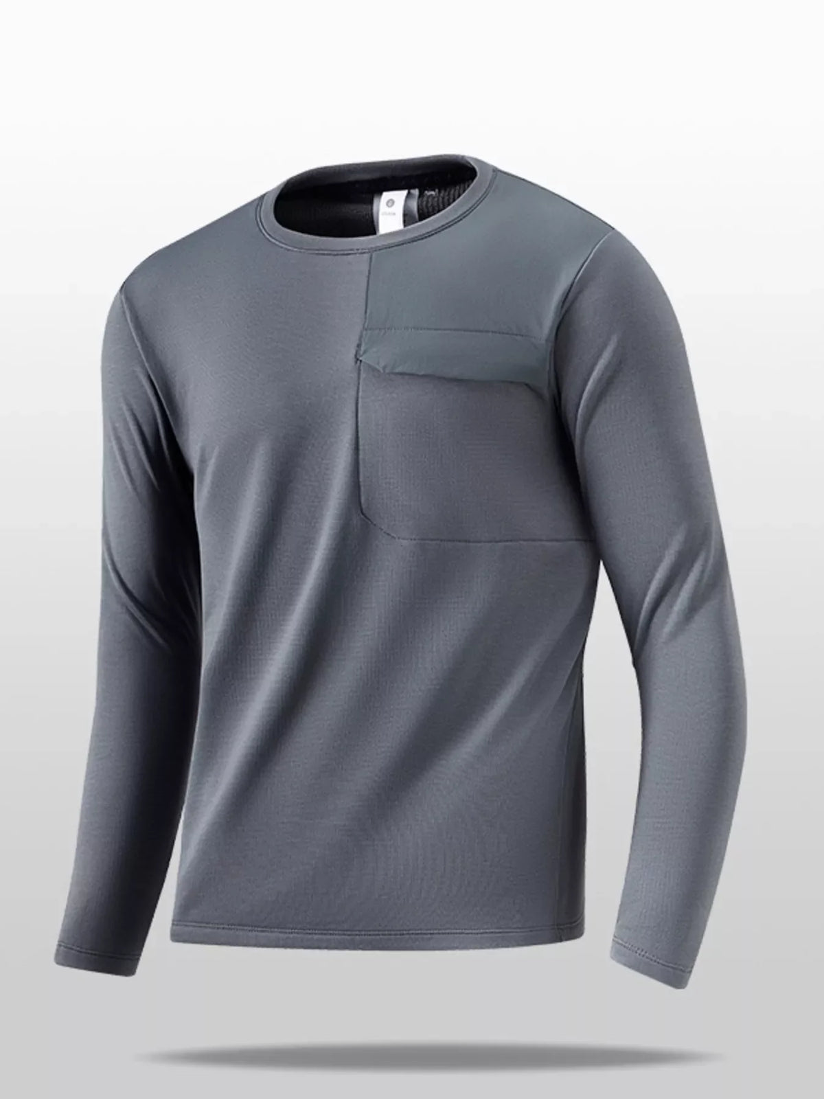 Camiseta de manga larga informal para hombre de talla grande