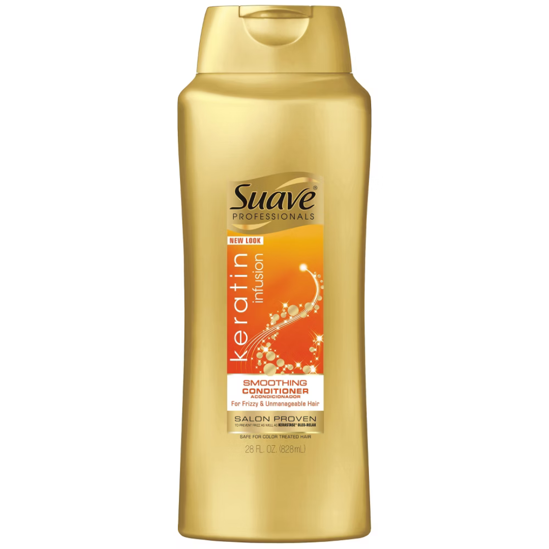 Acondicionador suavizante con infusión de queratina Suave Professionals (28 oz)