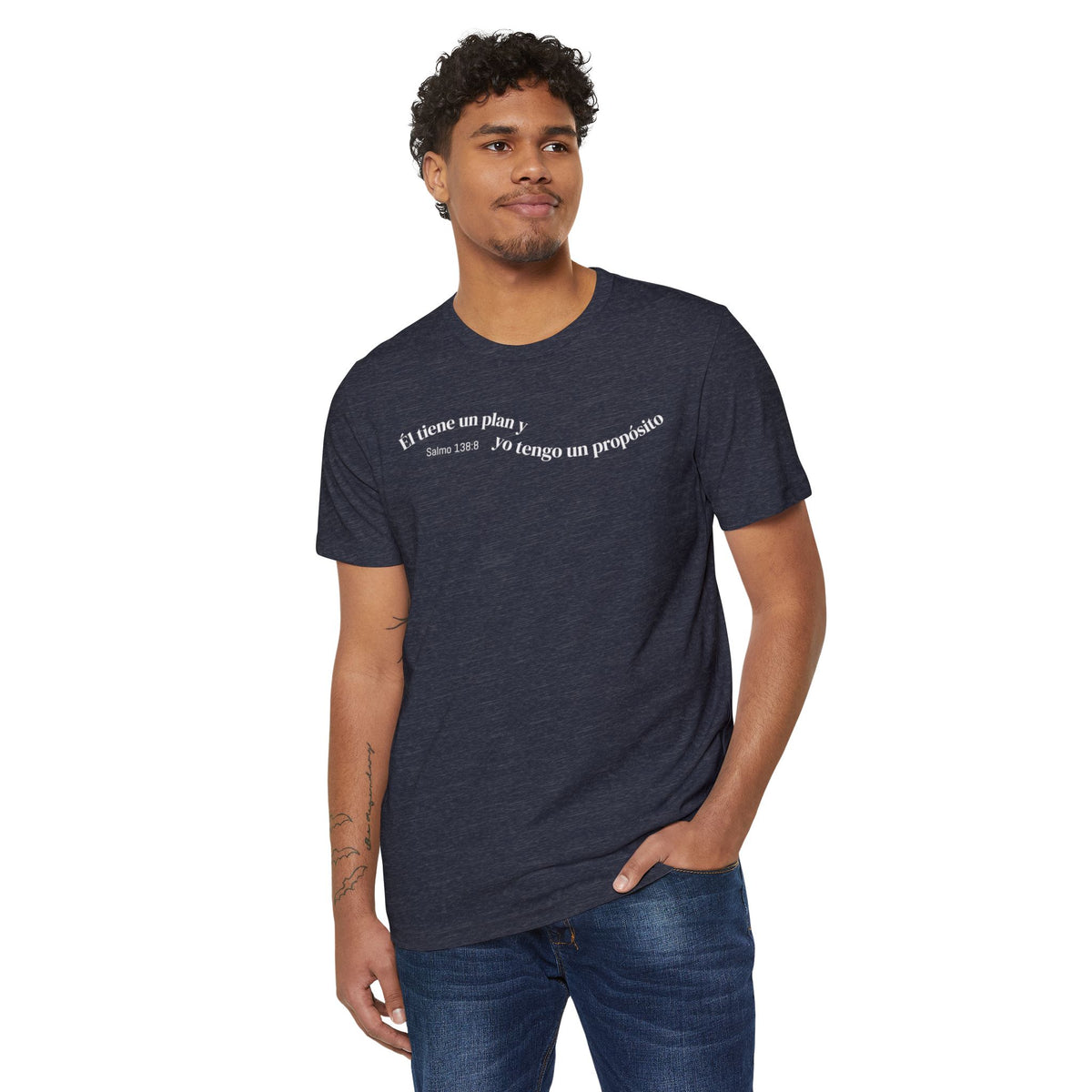 Eco T-Shirt — "Él tiene un plan, yo tengo un propósito"