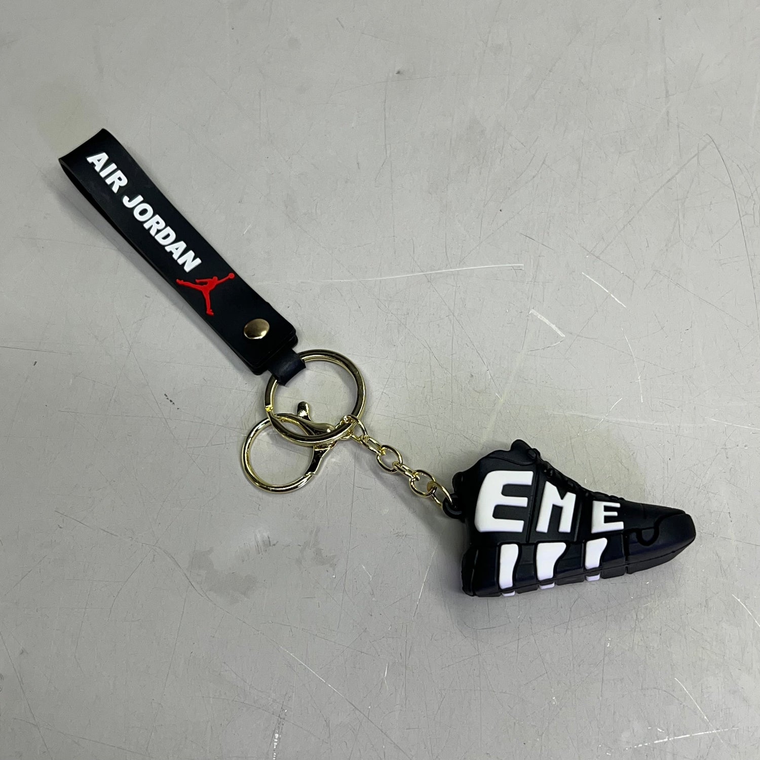 AIR JORDAN (12 PACK) Shoe Keychains w/ Wrist Band Assorted Colors
