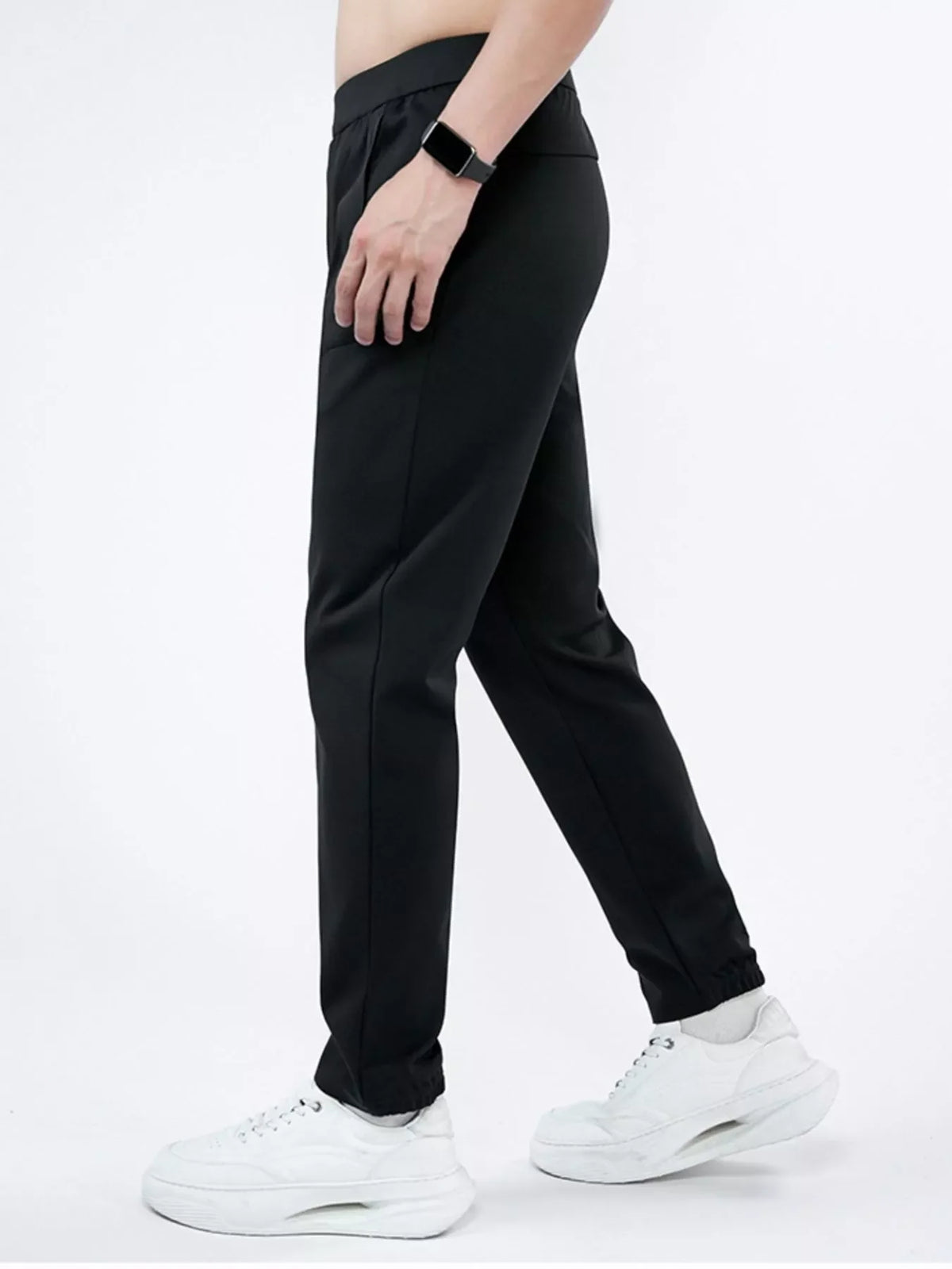 Pantalones elásticos ajustados de talla grande para hombre