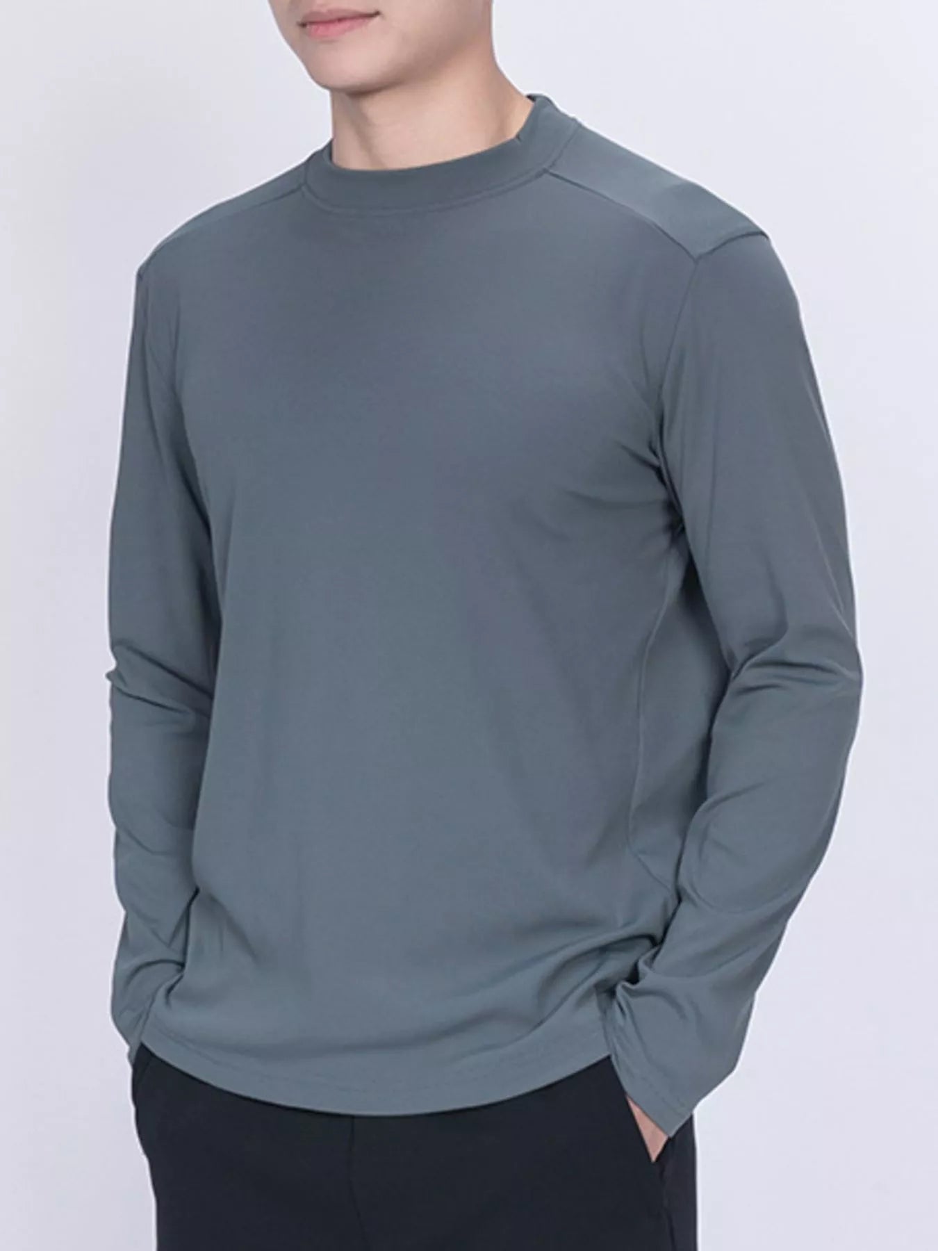 Camiseta de manga larga de talla grande para hombre
