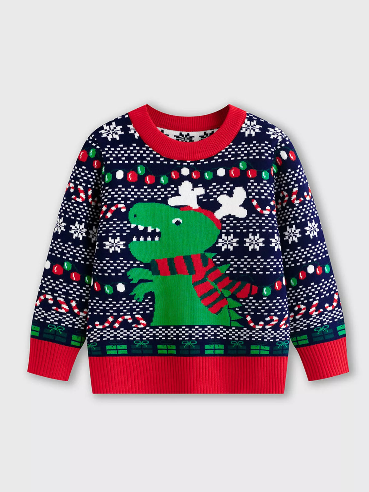 Children's Christmas Tree Round Neck Sweater