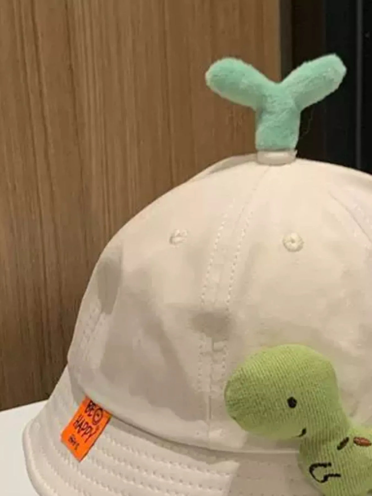 Sombrero de cubo decorativo con diseño de dinosaurios y brotes para niños
