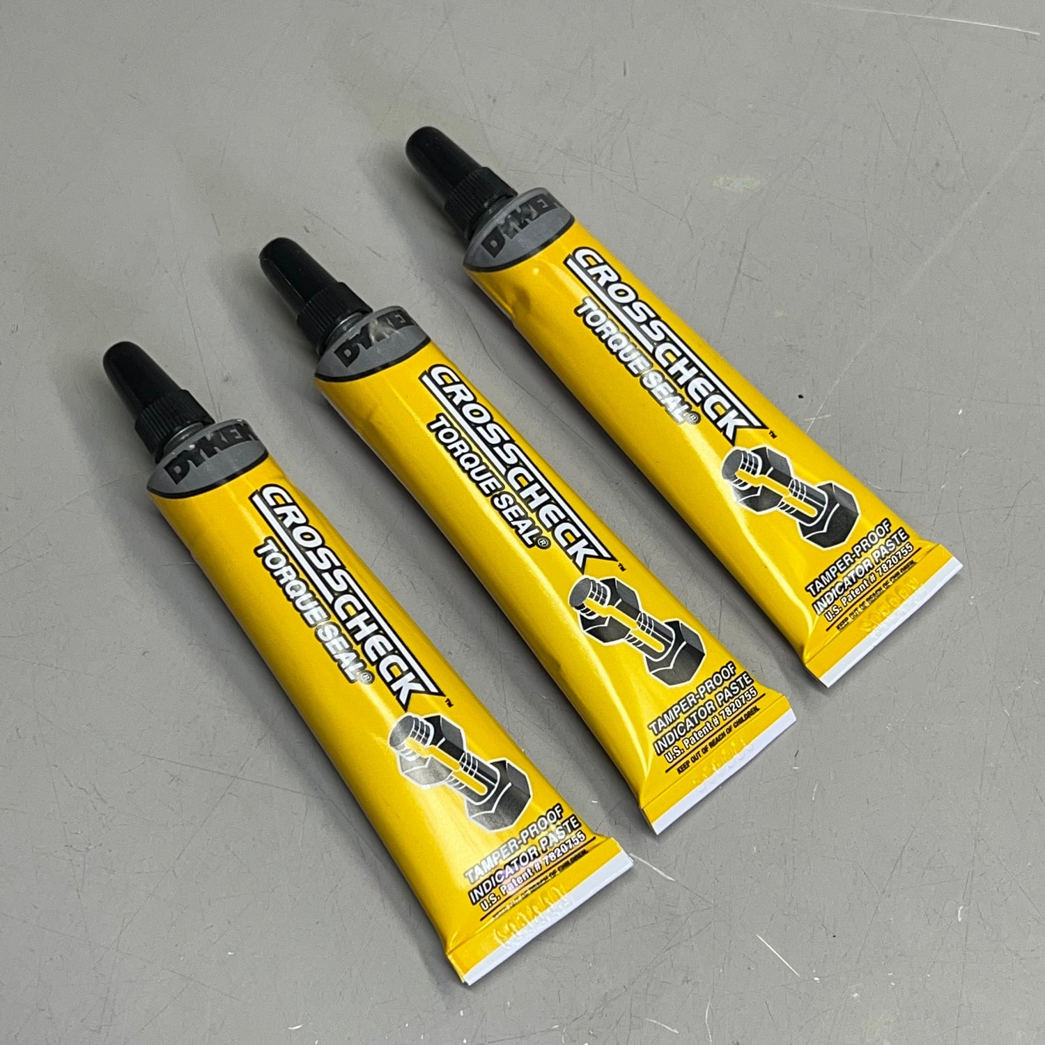 ZA@ DYKEM (PAQUETE DE 3) Sellador de Torque a Prueba de Manipulaciones Cross Check Amarillo 29.5 ml 83317