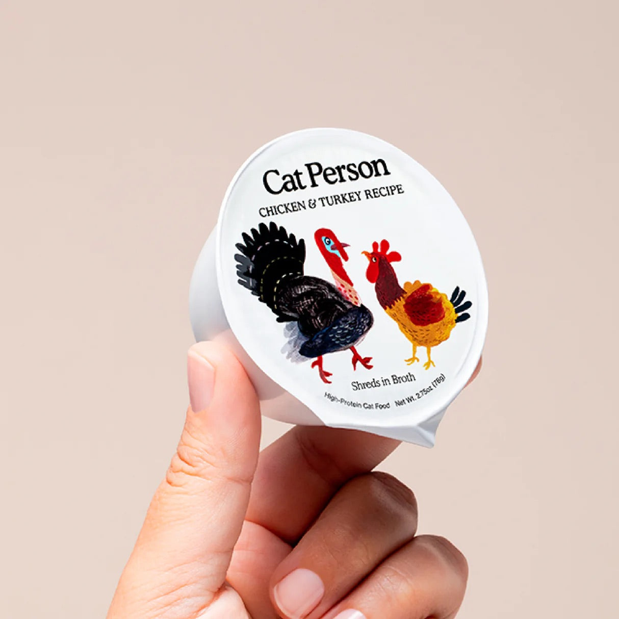 Cat Person Pollo y Pavo Desmenuzado en Caldo (2.75oz)