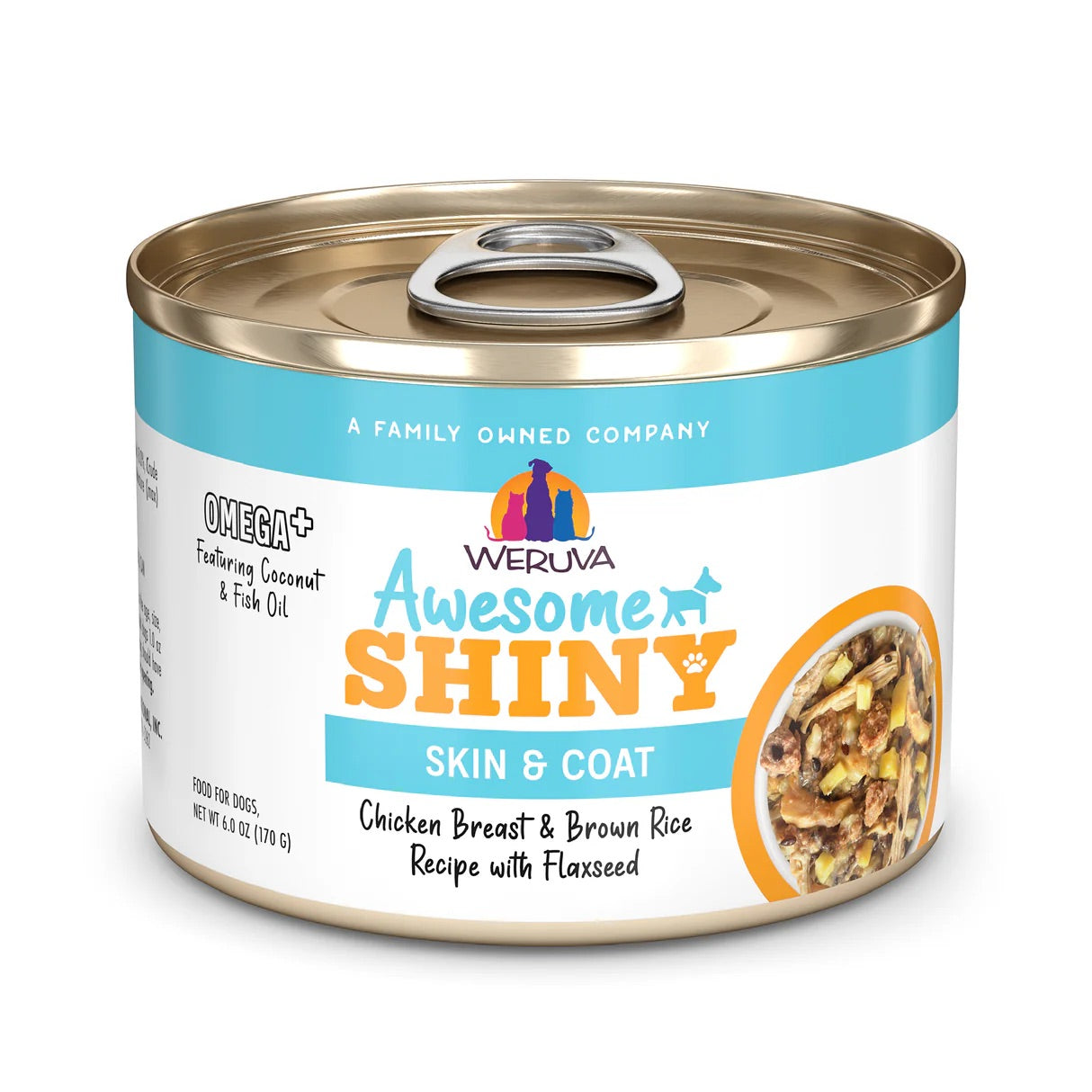 Alimento húmedo para perros de Weruva "Awesome Shiny" de pollo y arroz integral