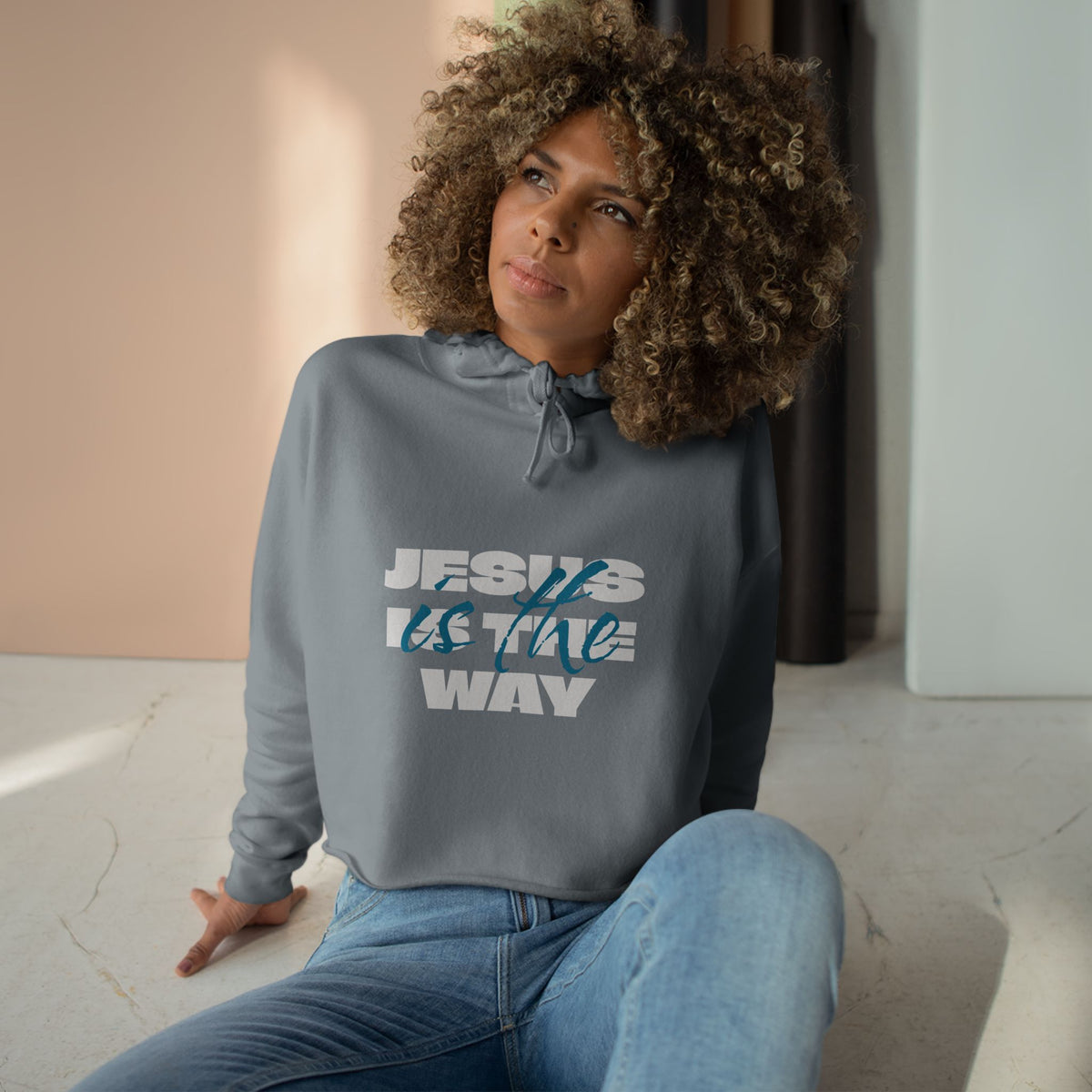 Crop Hoodie — Jesus Is the Way