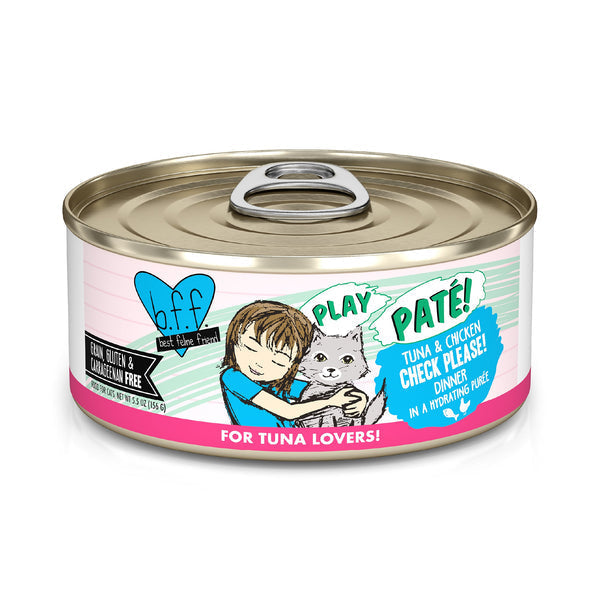 Comida húmeda para gatos BFF Play Paté Check Please con atún y pollo (155 g)