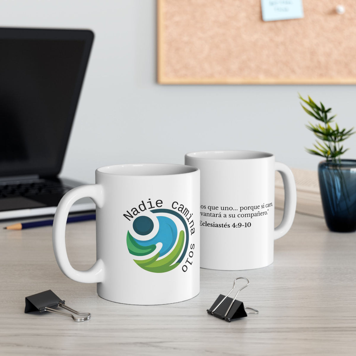 Ceramic Mug — Blessviva: "Más valen dos que uno" (Eclesiastés 4:9-10)
