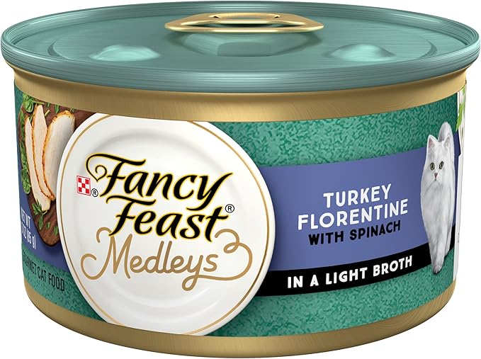 Alimento húmedo Fancy Feast Medleys Turkey Florentine para gatos (85 g)