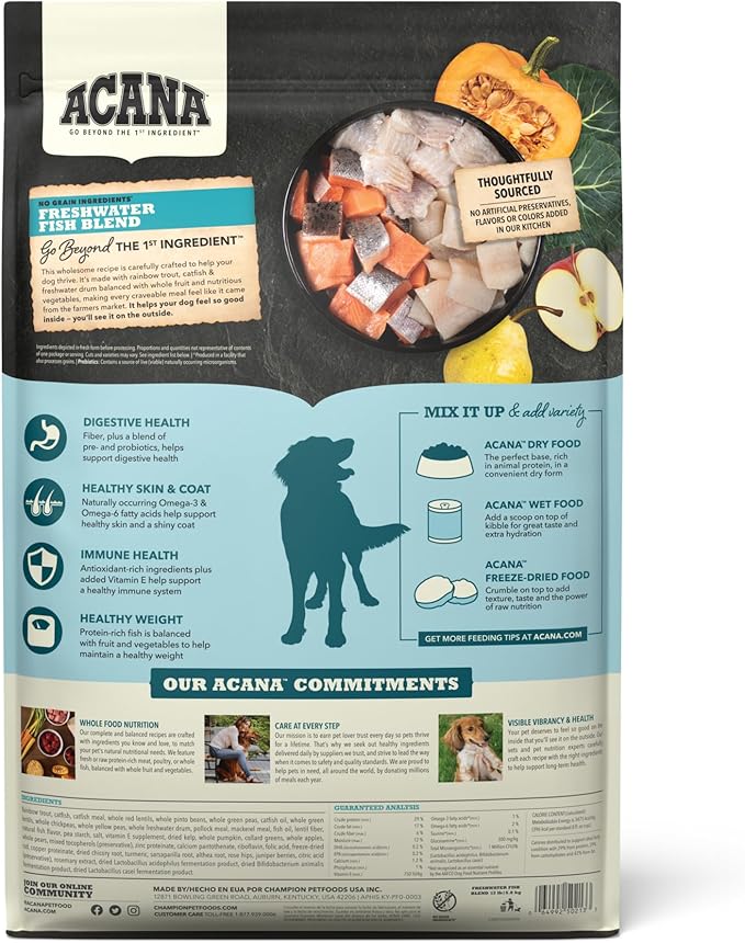 Acana Adult Grain Free Freshwater Fish Dry Dog Food