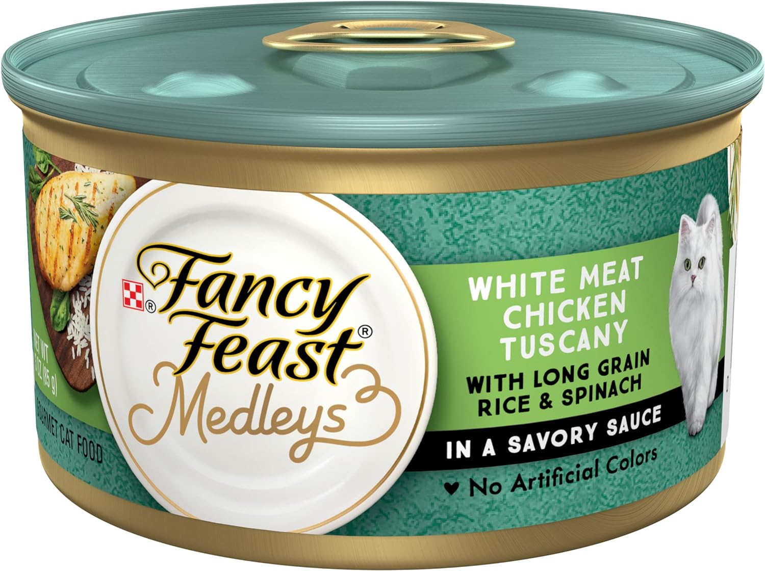 Fancy Feast Medleys – Pollo Toscana con Vegetales de la Huarta y Arroz (3oz)