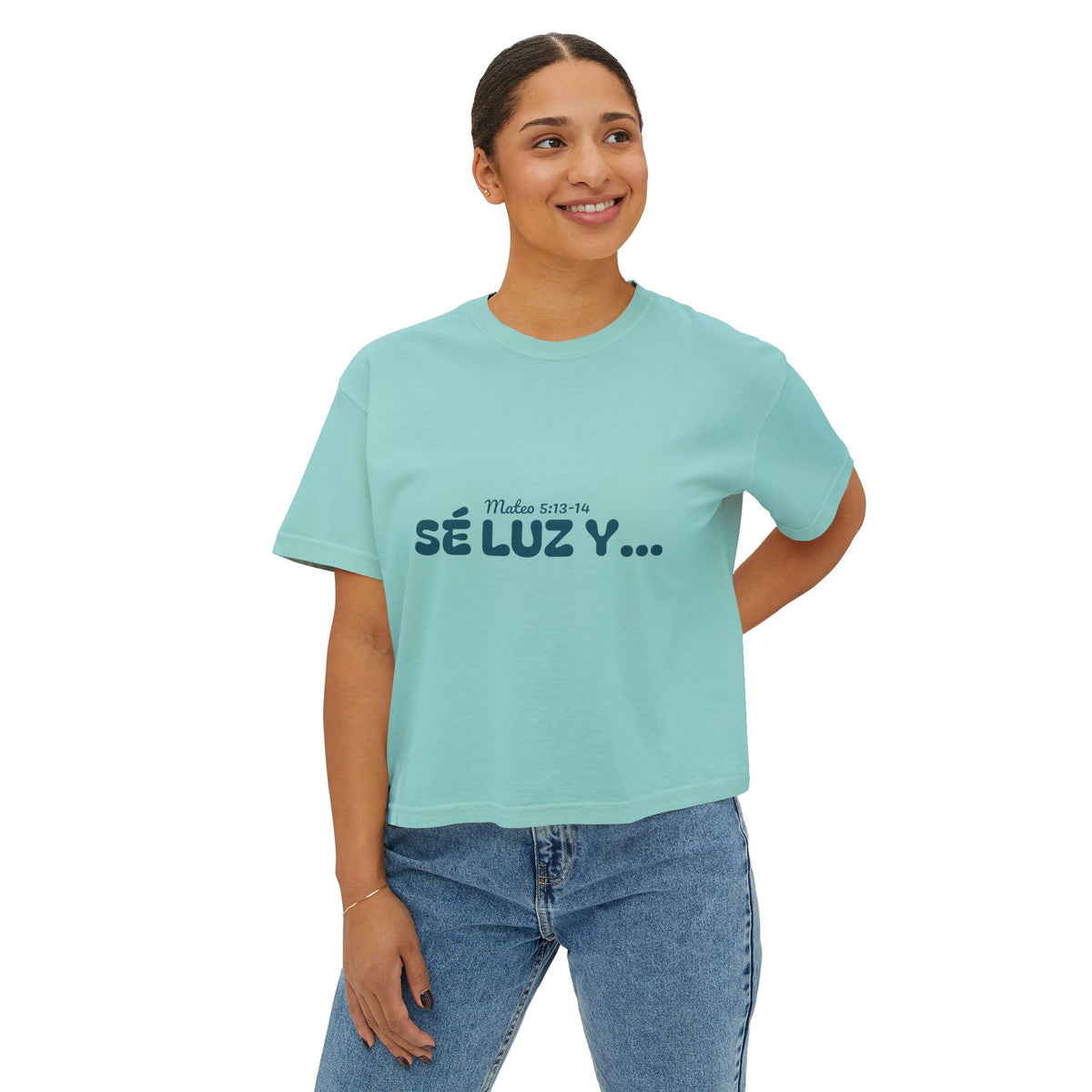 Women's Boxy Tee - 'Sé Luz y Sal'