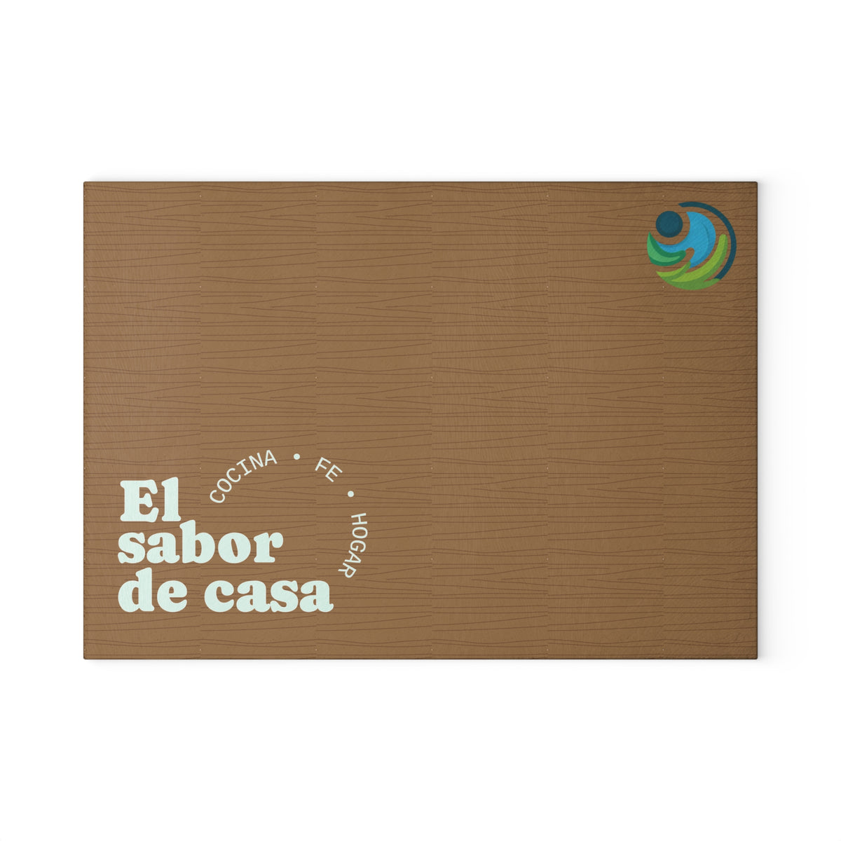 Tabla de cortar de cristal — «El sabor de casa»