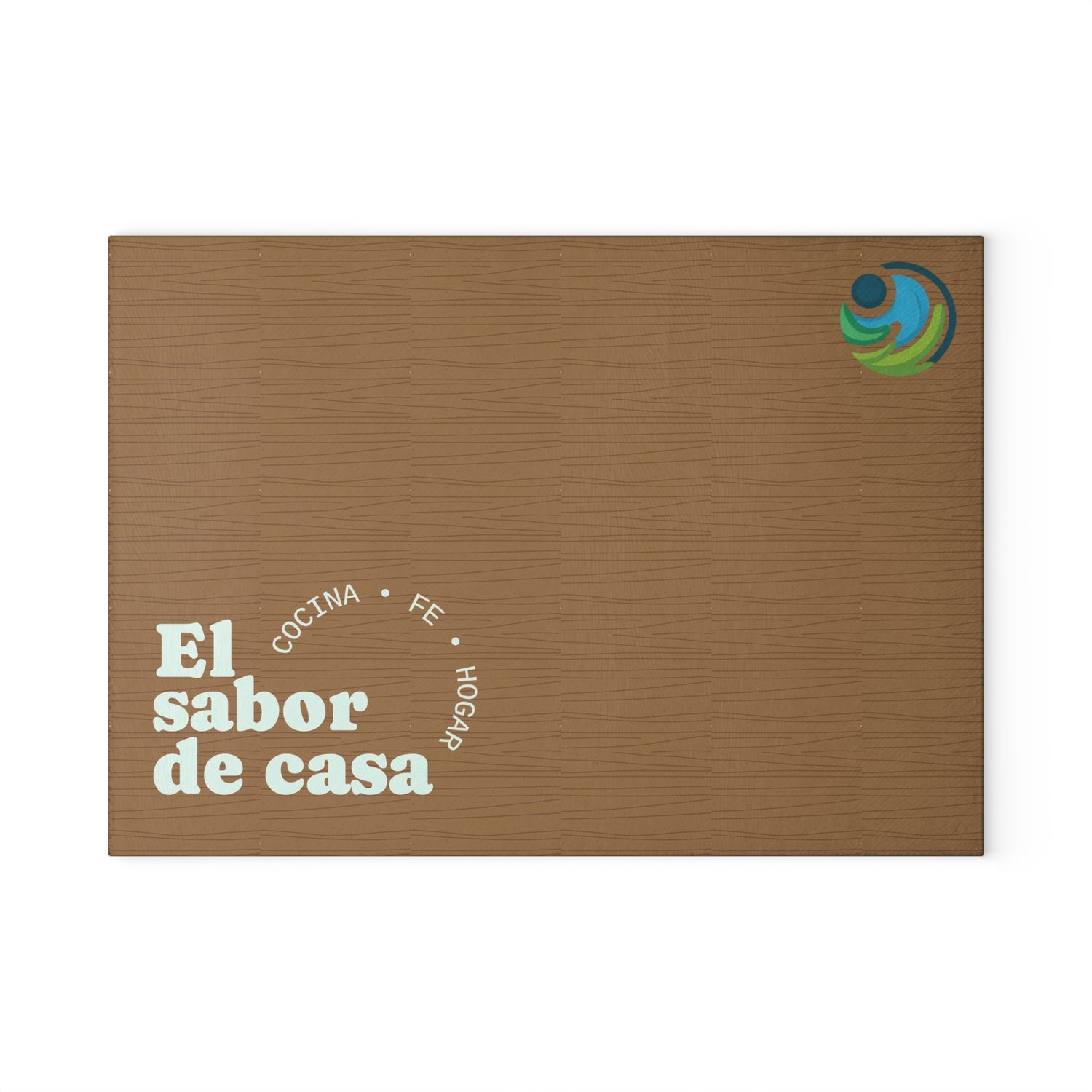 Glass Cutting Board — "El sabor de casa"