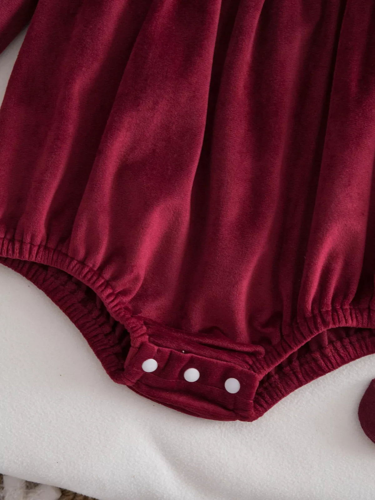 Children's Christmas Velvet Bodysuit and Socks Set