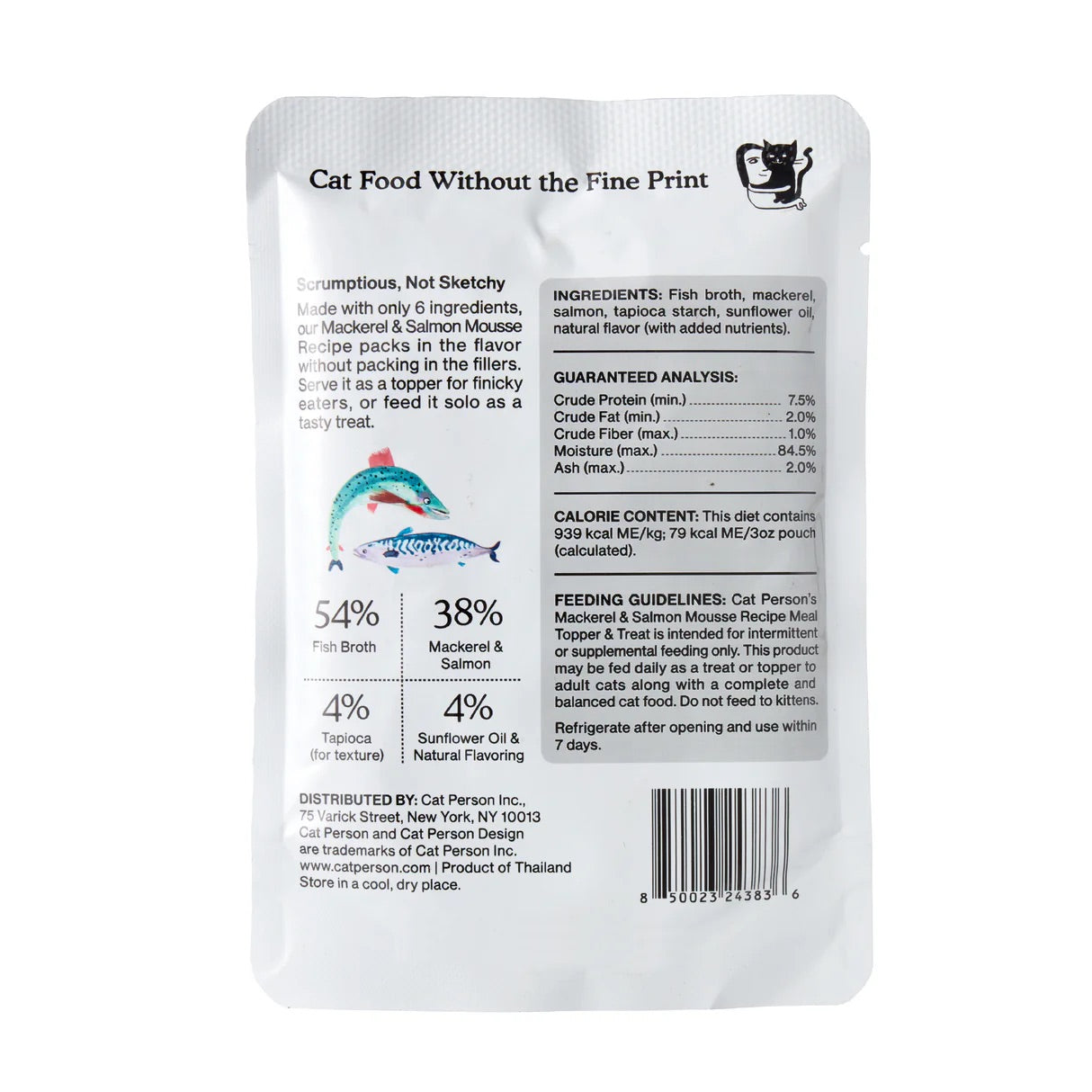 Cat Person Paté para Gatos – Caballa y Salmón (Bolsa de 85 g)
