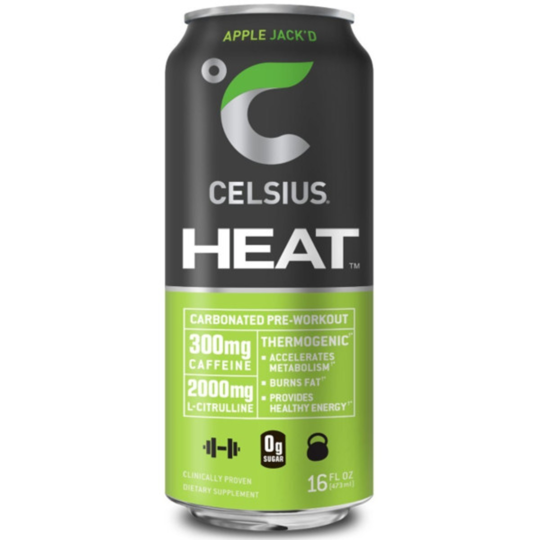 Bebida pre-entrenamiento Celsius Heat Apple Jack'd Performance (16 oz)