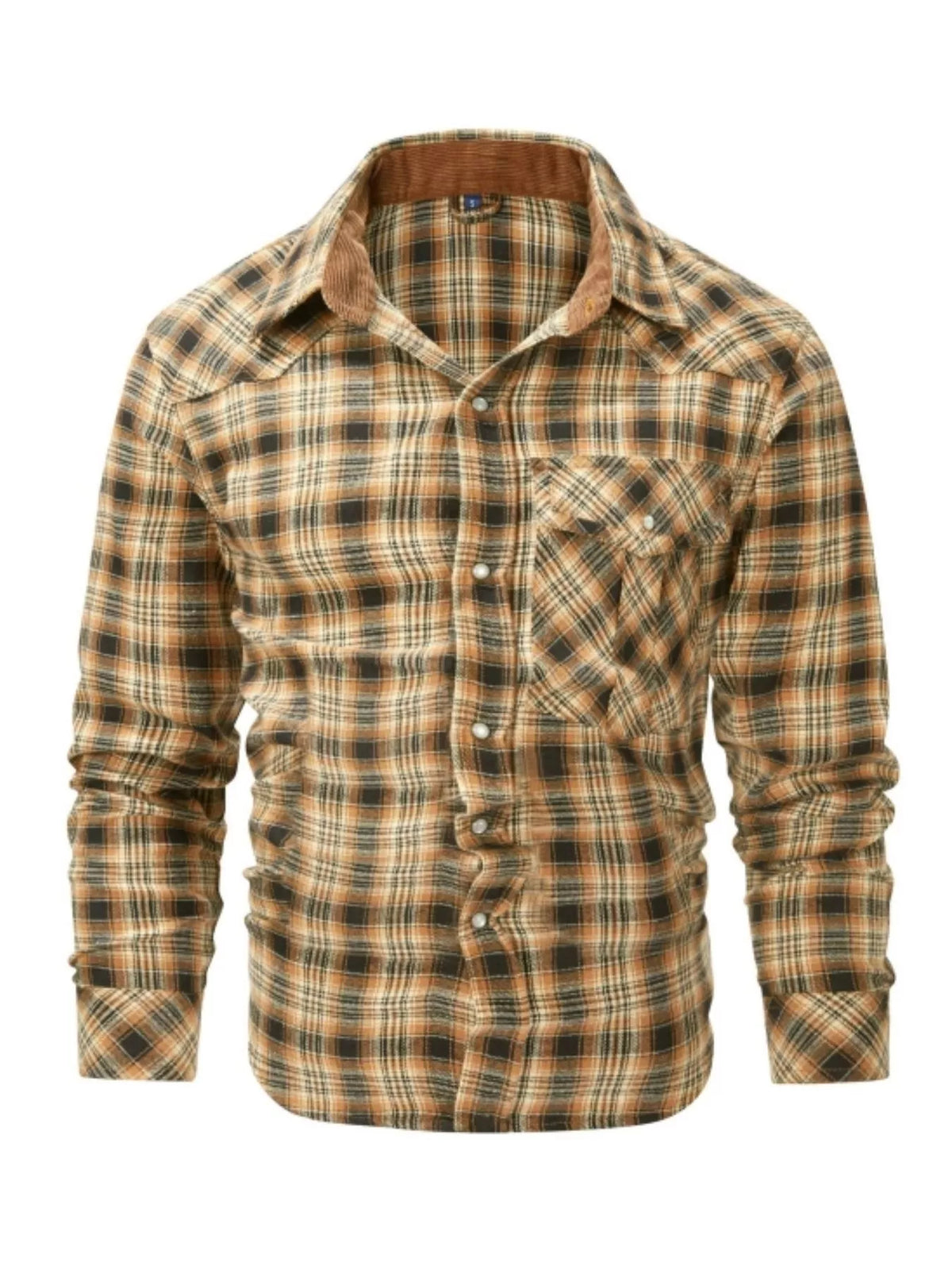 Men's Vintage Plaid Button Up Shirt