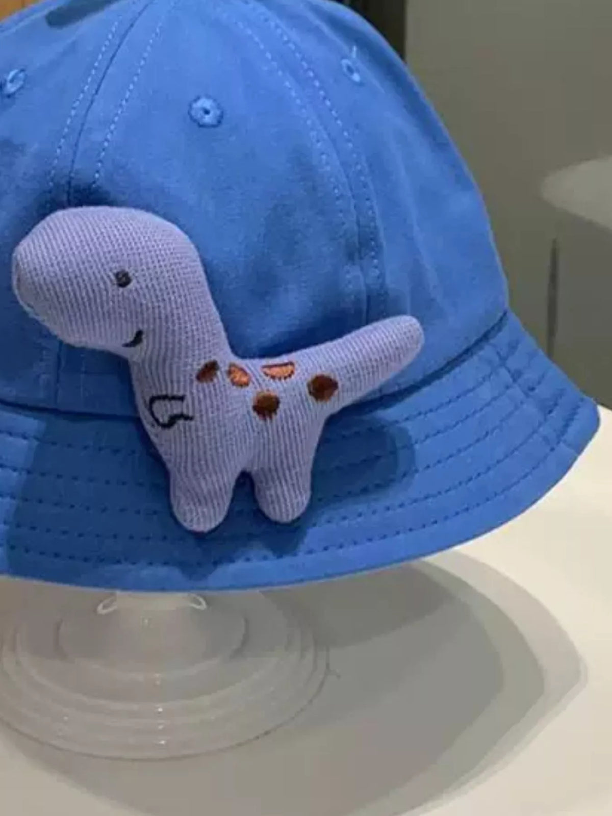 Sombrero de cubo decorativo con diseño de dinosaurios y brotes para niños